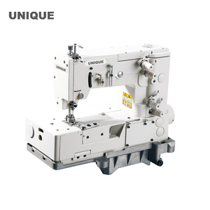 Machine à coudre industrielle de haute qualité UN1302-4W à <span class=keywords><strong>lit</strong></span> plat, 1 ou 2 aiguilles, point de chaînette double, pour la surpiqûre - Product Image 1