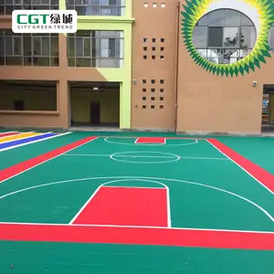 Cancha de baloncesto al aire libre las superficies extraíble de piso