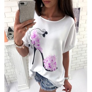 5 stili S-3XL Donne Calde di Modo di Alta Tacchi Stampato Parti Superiori Lunghe Spiaggia Allentato Casuale Camicetta Camicia Della Parte Superiore Del Manicotto Del Blocco EB1161 - Product Image 4