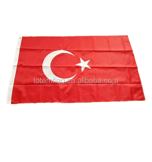 Turkije Vlag 210D Nylon Geborduurde Turkse Vlag