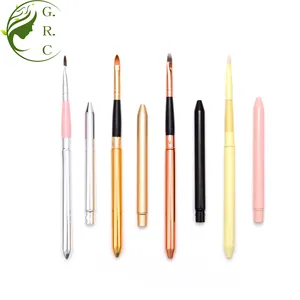 Fabrik Flexible Metall Make-up Lippen bürste Lippen peeling Pinsel Applikator Stift Mini einziehbare Lippen bürste