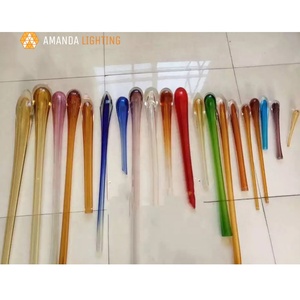 Lampadario in Vetro a Goccia d'Acqua Personalizzato Fatto a Mano <span class=keywords><strong>per</strong></span> <span class=keywords><strong>Ingresso</strong></span> e Atrio di Hotel, Lampada a Sospensione - Product Image 6