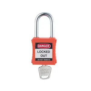 38mm Short Metal Shackle Abs Lock Body Keyed To Alike Plastic Safety Padlock