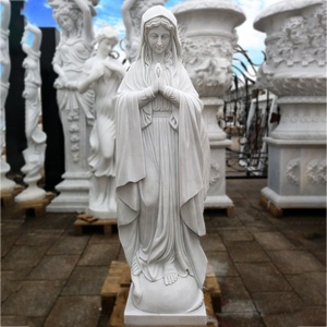 Estatua de mármol blanco, Virgen María, religión, tamaño real - Product Image 2