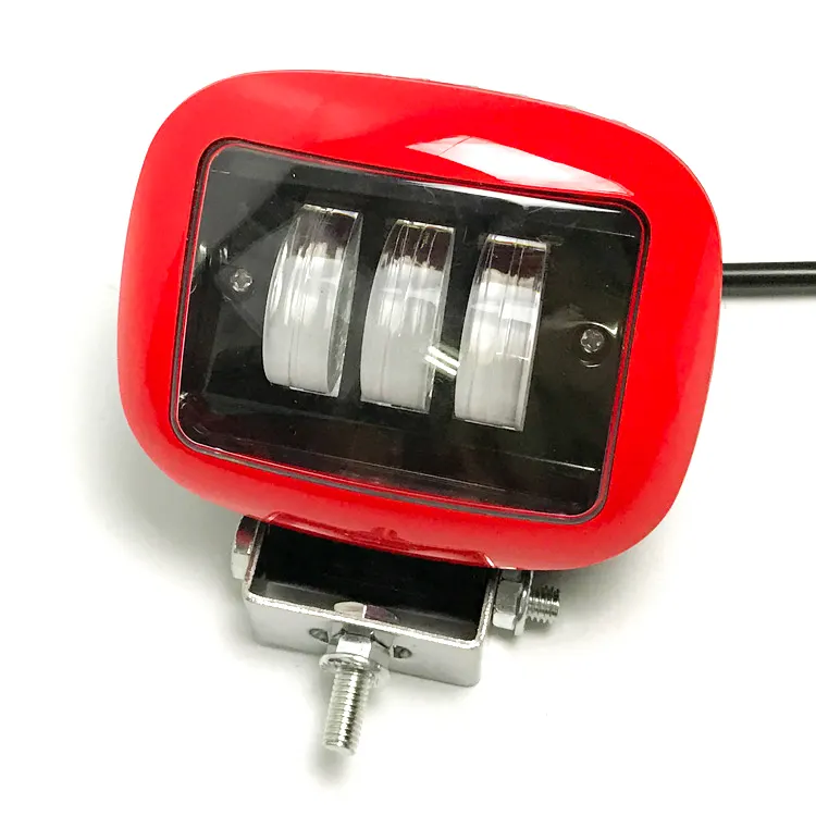 New red black cover spot beam 6000K aluminum housing auto 30W led work light head lamp for motorcycle SUV