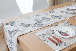 Haute qualité imprimé promotionnel coton <span class=keywords><strong>lin</strong></span> <span class=keywords><strong>chemin</strong></span> de <span class=keywords><strong>table</strong></span> - Product Image 3