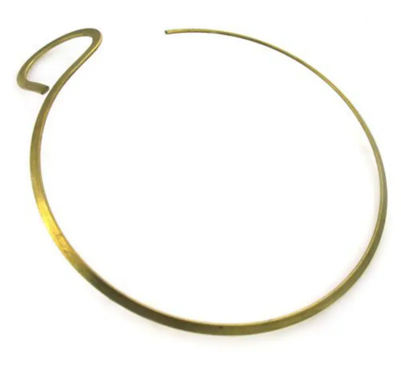 Plaqué or Simple en acier inoxydable fil collier ras du cou pour les femmes