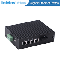 Commutateur fibre optique industriel InMax à 5 ports Gigabit complet, prix fabricant, puce Marvell
