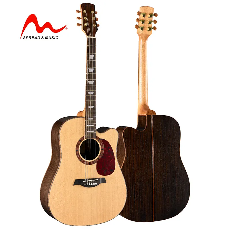 High grade acoustic guitar music instrument HW-12RC/NM