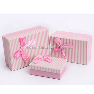 Bonito Color <span class=keywords><strong>3</strong></span> unids rayas <span class=keywords><strong>juego</strong></span> de papel cajas de regalo del caramelo - Product Image 4