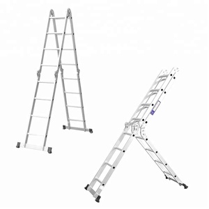 4.75 M/4X4 Nhôm Có Thể Gập Lại Thang Mở Rộng Với Nền Tảng, Bạc - Product Image 6