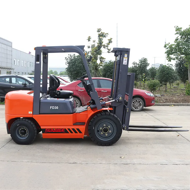 HELI Brand Diesel Fork Lift 3ton Container Diesel Engine 2 Stage/3 Stage Pneumatic/ Solid Low Fuel Consumption 24/100x2 5300KGS