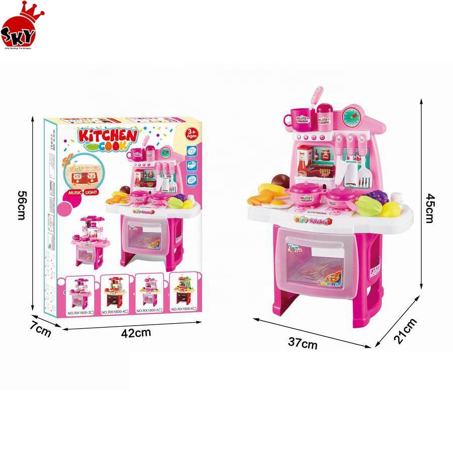 Plastic Pretend Toy Kitchen Set Simulation Luxury Toys