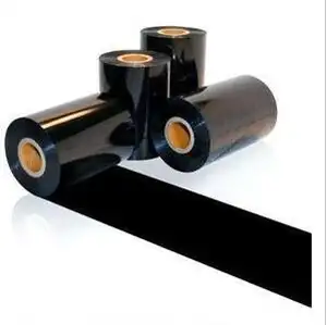 AEBO Pita Kode Batang Transfer Termal Lilin Premium Standar Antigores Hitam 110Mm X 300M