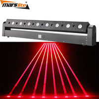 Barre laser mobile Marslite 8 yeux à faisceau rouge, éclairage de scène DMX pour spectacle laser