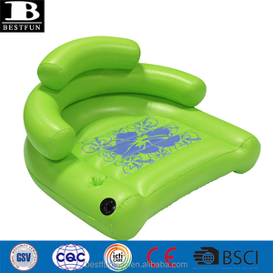 Sillón inflable de PVC grueso personalizado para <span class=keywords><strong>piscina</strong></span>, sillón de plástico duradero para parque acuático, Isla con portavasos para uso en Resort - Product Image 3