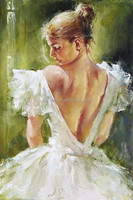 Peinture à l'huile faite à la main, magnifique portrait de femme nue avec une impression sexy, décoration murale pour la maison, support en toile
