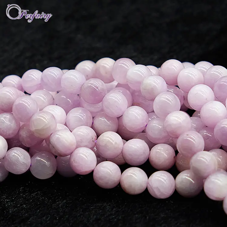 Contas de desconto on-line 8mm pedra natural rosa kunzite para fabricação de jóias