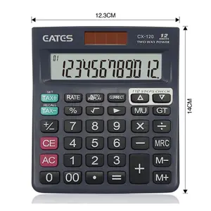 112 pasos comprobar y corregir la calculadora de impuestos función LCD Pantalla de energía Solar de 12 dígitos electrónicos de oficina calculadora