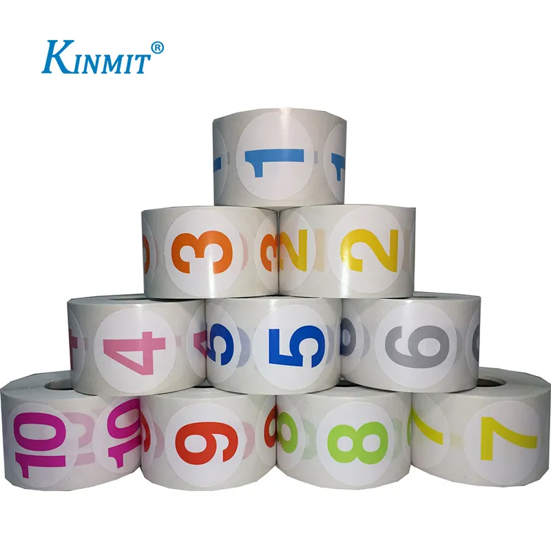 Personalized Self Adhesive Waterproof Sequential Number Stickers Roll