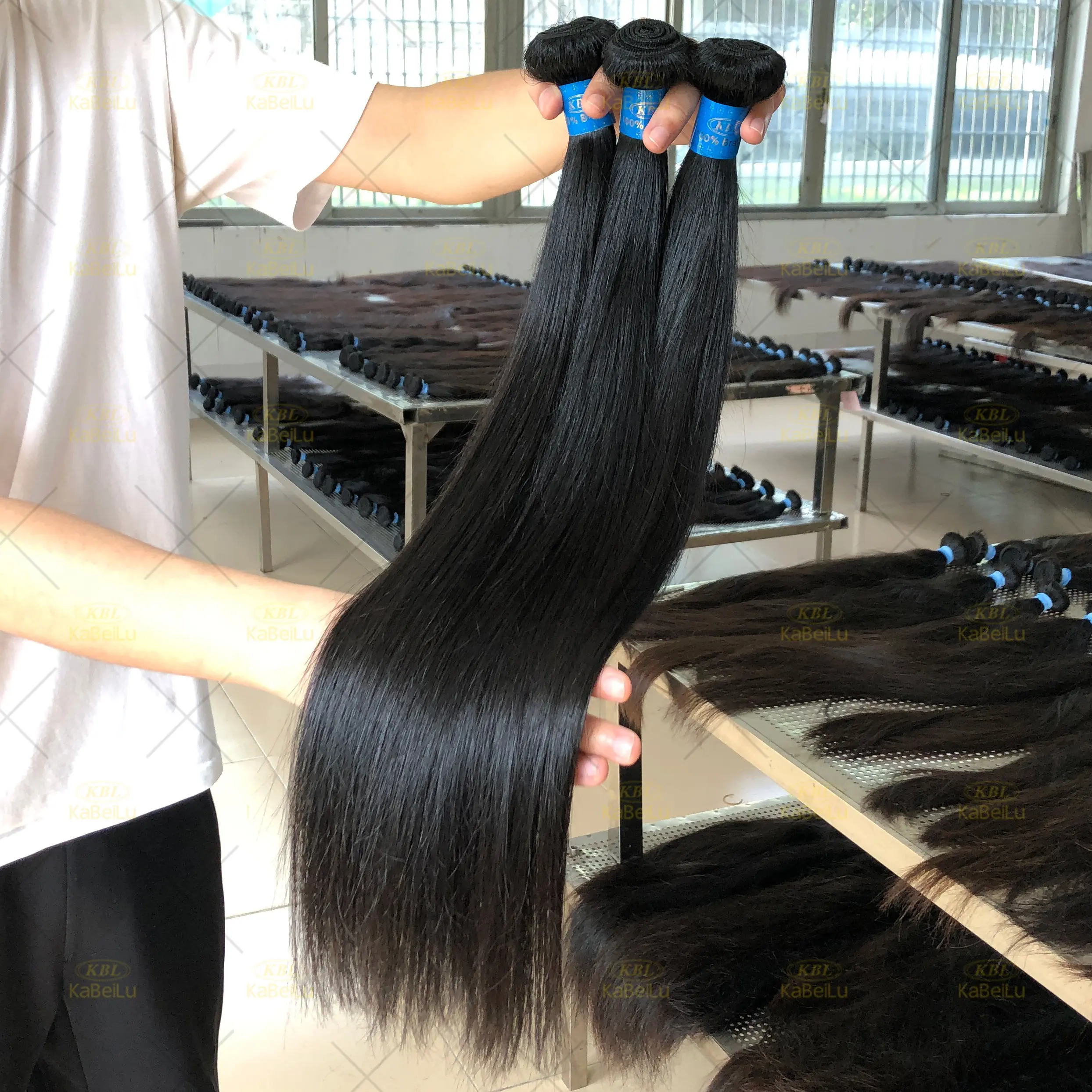 Real Virgin บราซิล16 18 20นิ้วตรงมนุษย์,Exotic Wave ผมสาน,300กรัม Virgin Hair