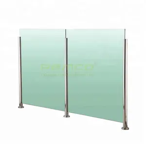 Low Cost glass fence railing Stainless Steel Post Handrail Custom Balcony Tempered Glass Balustrade