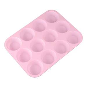 Teglia per Cupcake in Silicone USSE 12 cavità, <span class=keywords><strong>stampo</strong></span> per <span class=keywords><strong>Muffin</strong></span> antiaderente in Silicone Bakeware Tin - Product Image 4