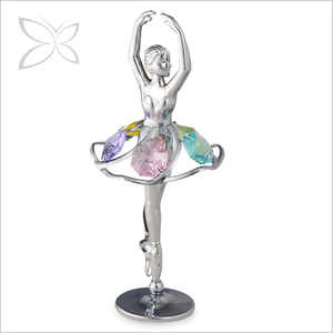 คริสตัลคราฟต์ งานศิลปะพื้นบ้านยุโรป นักบัลเล่ต์ในทะเลหงส์ ชุดกระโปรงบัลเล่ต์ประดับคริสตัลเจียระไนอย่างสวยงาม ของชำร่วยงานแต่งงาน รูปปั้นนักบัลเล่ต์ - Product Image 2