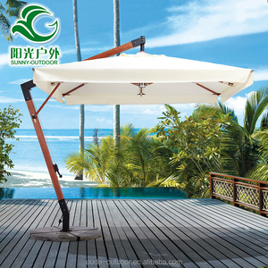 Commerce assurance <span class=keywords><strong>écologique</strong></span> en bois blanc moderne jardin parapluies parasol - Product Image 1