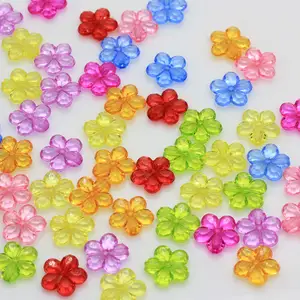 Sparking/Shiny Transparent Various Color Decor Flower Stamen Design Acrylic Blossom Spacer Bead For Jewelry Making/DIY