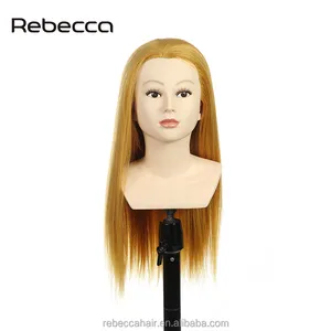 Rebecca Grosir Boneka Penata Rambut Manekin Wanita Afrika Amerika Wig Latihan Kepala Manekin dengan Rambut Manusia