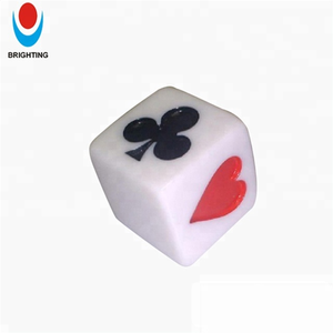 Personalizable 16mm D6 cuadrado redondeado blanco marfil acrílico póker dados cuadrado redondeado blanco marfil grabado diseño logotipo personalizado para - Product Image 5