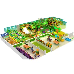 Machine de jeux gonflable pour enfants, terrain à rebond souple d'intérieur, vente en gros, forêt pivotante, Style Jungle, guball Antique