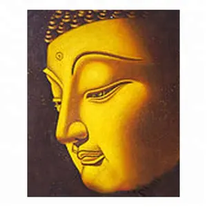Moderne Peintures À La Main de Bouddha Visage