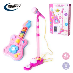 Machine de karaoké pour enfants, guitare électrique, jouet de musique, avec microphone