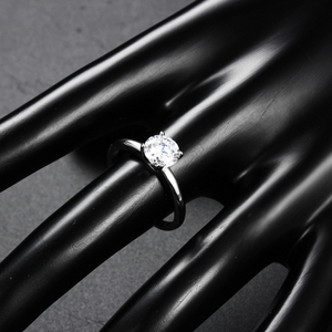 8925 4 artigli <span class=keywords><strong>solitario</strong></span> matrimonio 5925 <span class=keywords><strong>argento</strong></span> <span class=keywords><strong>zircone</strong></span> anelli gioielli donna - Product Image 4