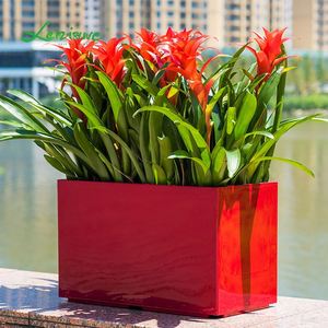 Leizisure-macetero Rectangular de plástico, suministros de <span class=keywords><strong>jardín</strong></span> <span class=keywords><strong>chino</strong></span>, autoriego - Product Image 2
