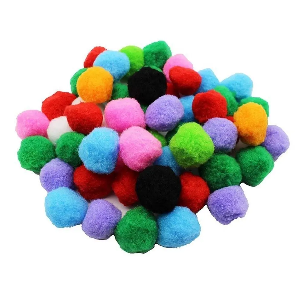 Best Price Assorted Colors 1.57 Inch Assorted Pom Poms For DIY Creative Crafts Decorations