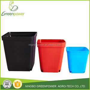กระถางดอกไม้ทำสวนพลาสติกสีสันสดใสทรงสี่เหลี่ยมขนาดเล็ก - Product Image 4
