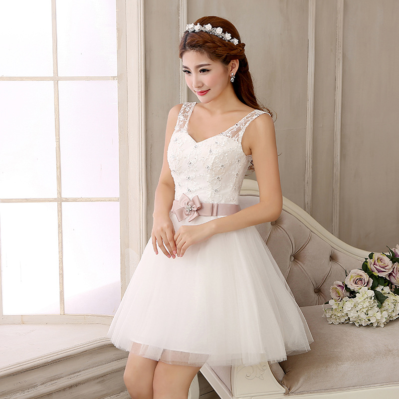 Shop Our Women's Beach Casual Ivory Lace Short Bridal Gown