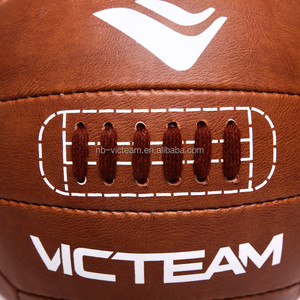 Balón <span class=keywords><strong>de</strong></span> Fútbol Retro <span class=keywords><strong>de</strong></span> Cuero Vintage Personalizado, Balón <span class=keywords><strong>de</strong></span> Fútbol Antiguo Marrón al por Mayor para Promoción - Product Image 5
