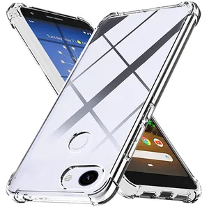 Shock Proof Transparent Clear Tpu Phone Back cover For Google Pixel 3A 4 5 6 7 XL Case