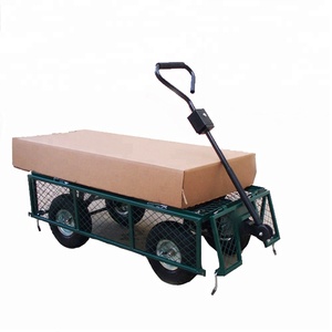 Chariot de jardin domestique à 4 roues en acier Chariot facile à tirer - Product Image 4