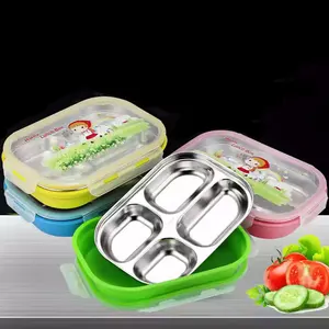 GDKINGKONG Food Grade 304 Lunch Box coreano in acciaio inossidabile a tenuta stagna Tiffin Bento Box per bambini