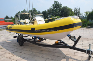 Bateau gonflable Hypalon jaune de 17 pieds, côtelé 520 avec <span class=keywords><strong>moteur</strong></span> <span class=keywords><strong>hors</strong></span>-<span class=keywords><strong>bord</strong></span> - Product Image 2