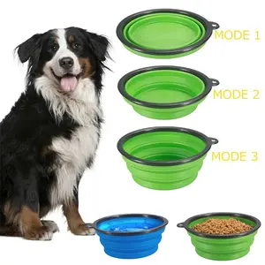 Lebensmittel qualität Silikon BPA Free Colla psible Dog Bowl für die Welpen fütterung im Freien