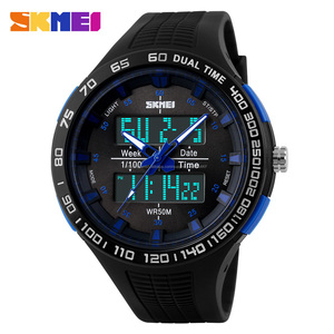 Venta caliente Elegante japón <span class=keywords><strong>reloj</strong></span> movimiento <span class=keywords><strong>Doble</strong></span> Tiempo Marca deporte Relojes de los hombres - Product Image 2