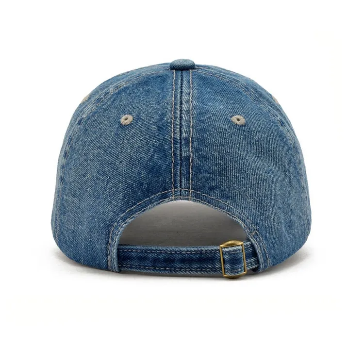Сделанные на заказ бесплатные образцы синих джинсовых шапок, обычная джинсовая шапка