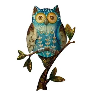 Home Decoration Colorful Metal Garden Design Owl Metal Wall Decor