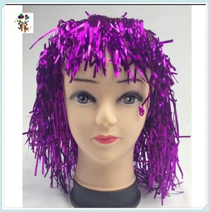 Perruques de carnaval violet courtes, <span class=keywords><strong>pas</strong></span> <span class=keywords><strong>cher</strong></span> Mardi Gras, HPC-1980 - Product Image 2